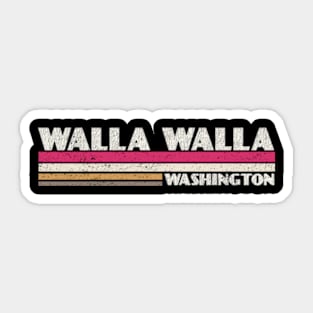 walla walla Washington Retro Sticker